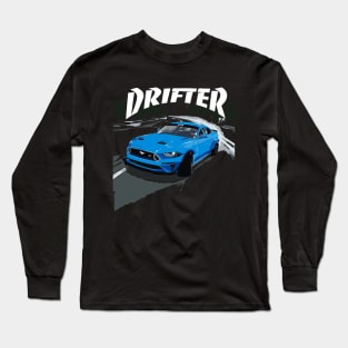 Drifter - Drift Mustang Grabber Blue RTR Long Sleeve T-Shirt